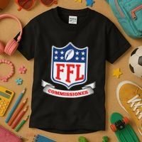 Fantasy Football League Commissioner Ffl Commish Kids T-Shirt thumb 3