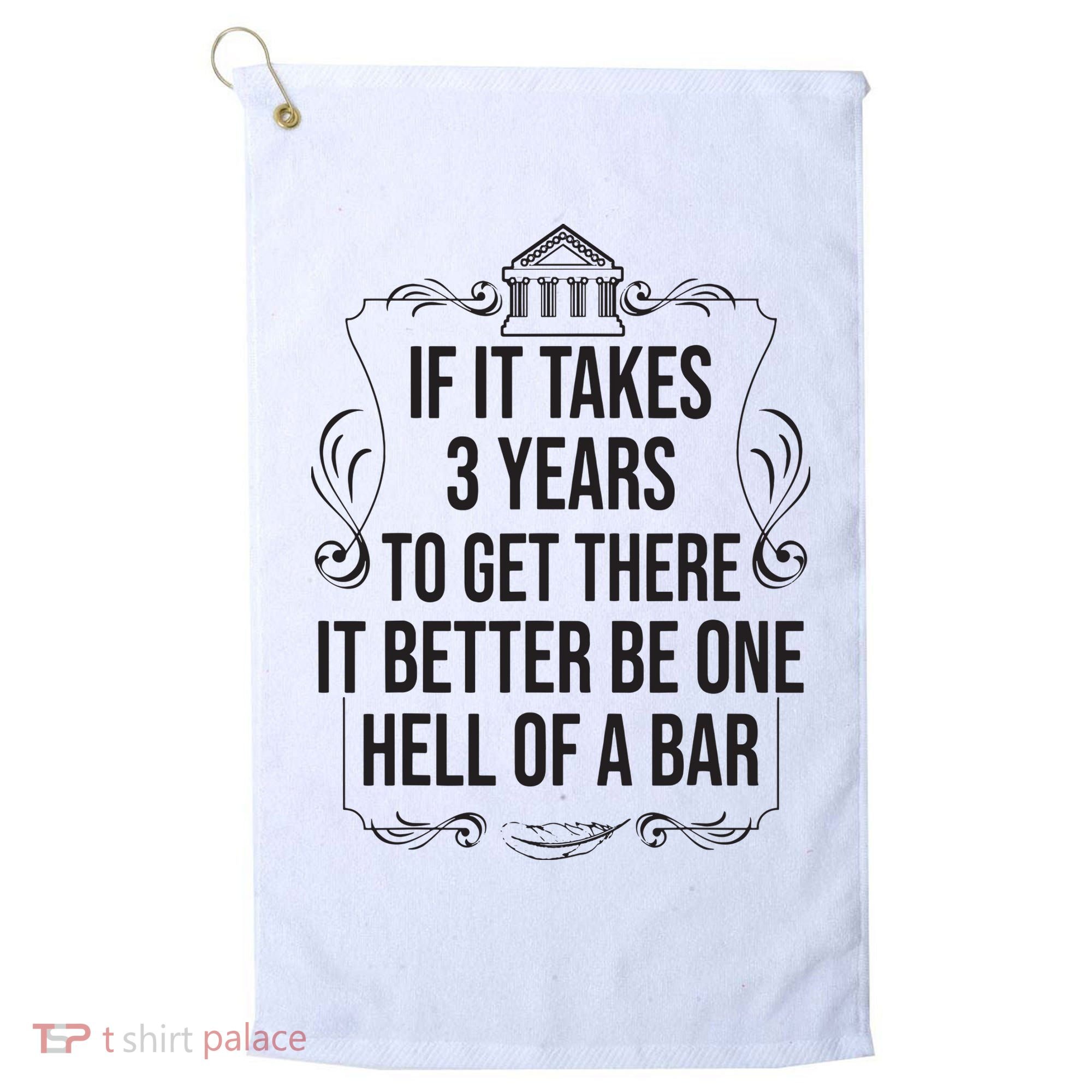 Funny Future Lawyer Student Gift Cute Law School Bar Exam Golf Towel