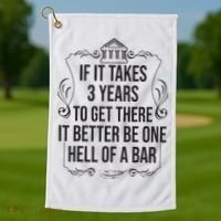 Funny Future Lawyer Student Gift Cute Law School Bar Exam Golf Towel thumb 1