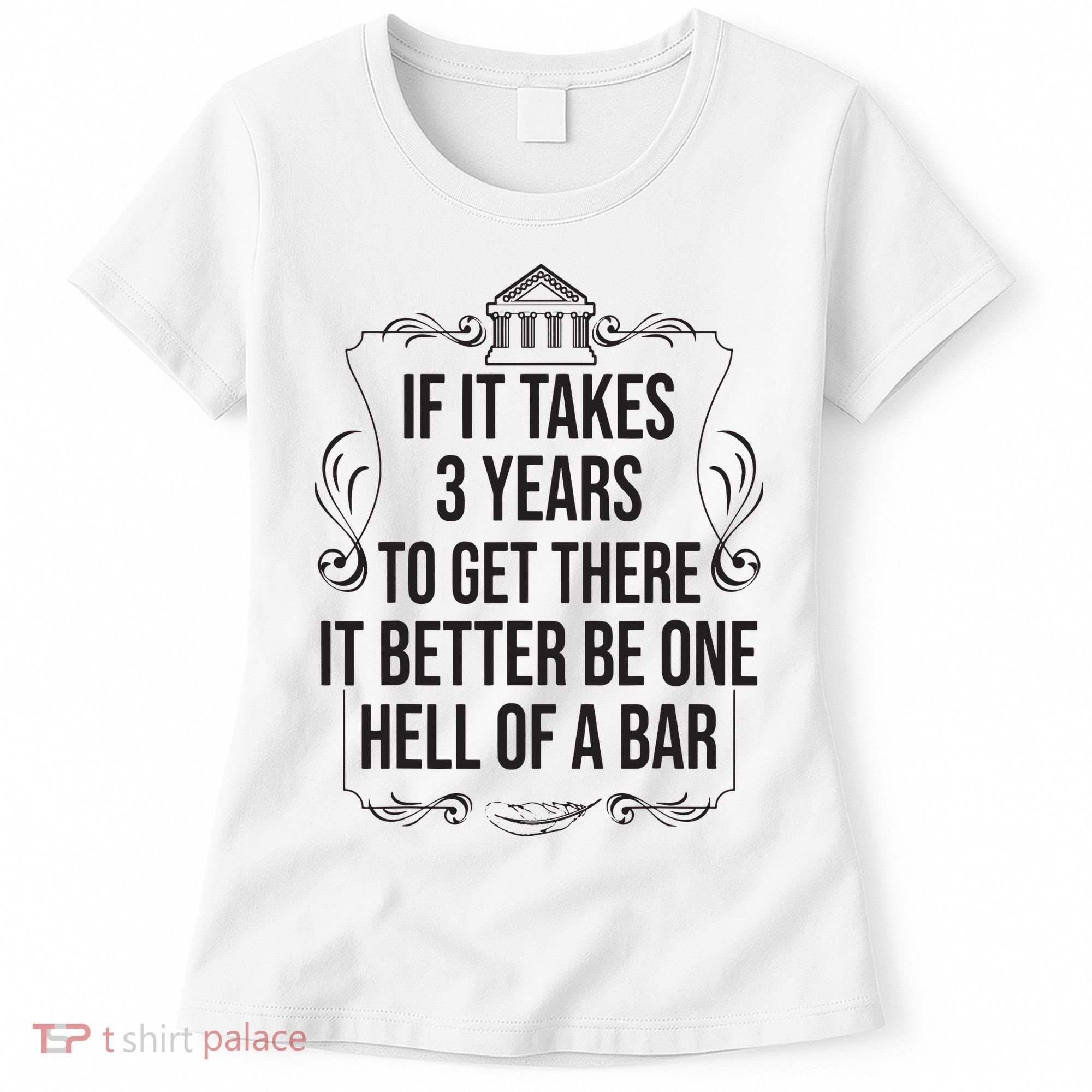Funny Future Lawyer Student Gift Cute Law School Bar Exam Women's T-Shirt