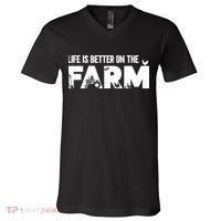Farm Farmer Life Is Better On The Farm V-Neck T-Shirt thumb 0