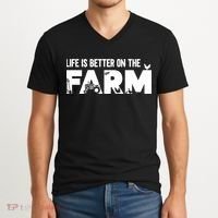 Farm Farmer Life Is Better On The Farm V-Neck T-Shirt thumb 2
