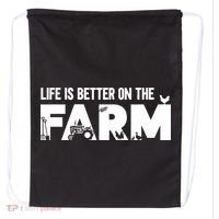 Farm Farmer Life Is Better On The Farm Drawstring Bag thumb 0