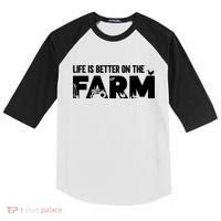 Farm Farmer Life Is Better On The Farm Kids Colorblock Raglan Jersey thumb 0
