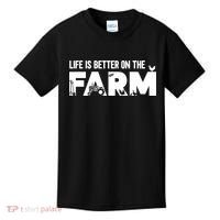 Farm Farmer Life Is Better On The Farm Kids T-Shirt thumb 0