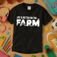 Farm Farmer Life Is Better On The Farm Kids T-Shirt thumb 3