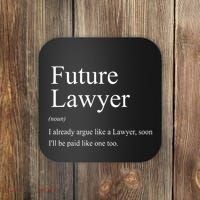 Funny Future Lawyer Gift For Law School Graduate Attorney Coaster thumb 0