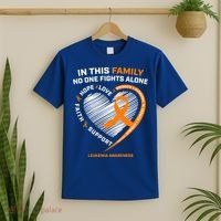 Family Fight Leukemia Awareness Products Gift Funny Gift T-Shirt thumb 2
