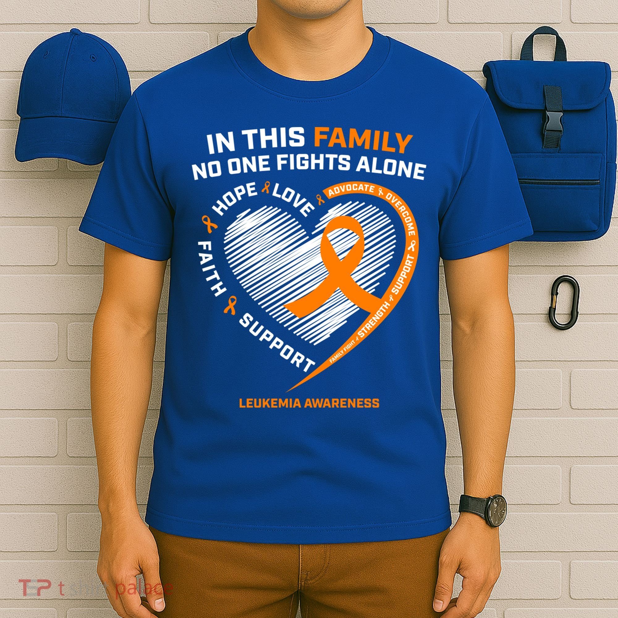 Family Fight Leukemia Awareness Products Gift Funny Gift T-Shirt