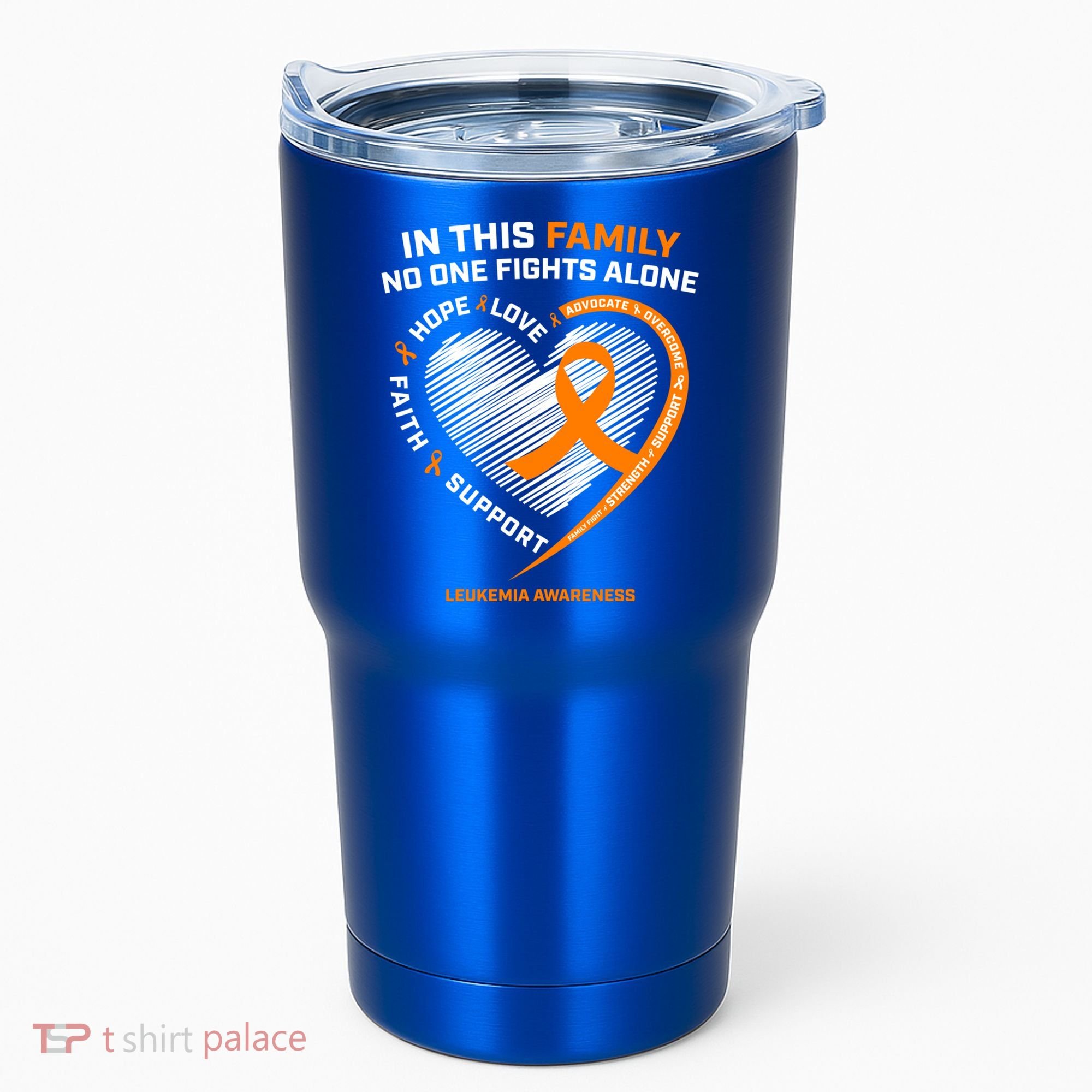 Family Fight Leukemia Awareness Products Gift Funny Gift Tumbler