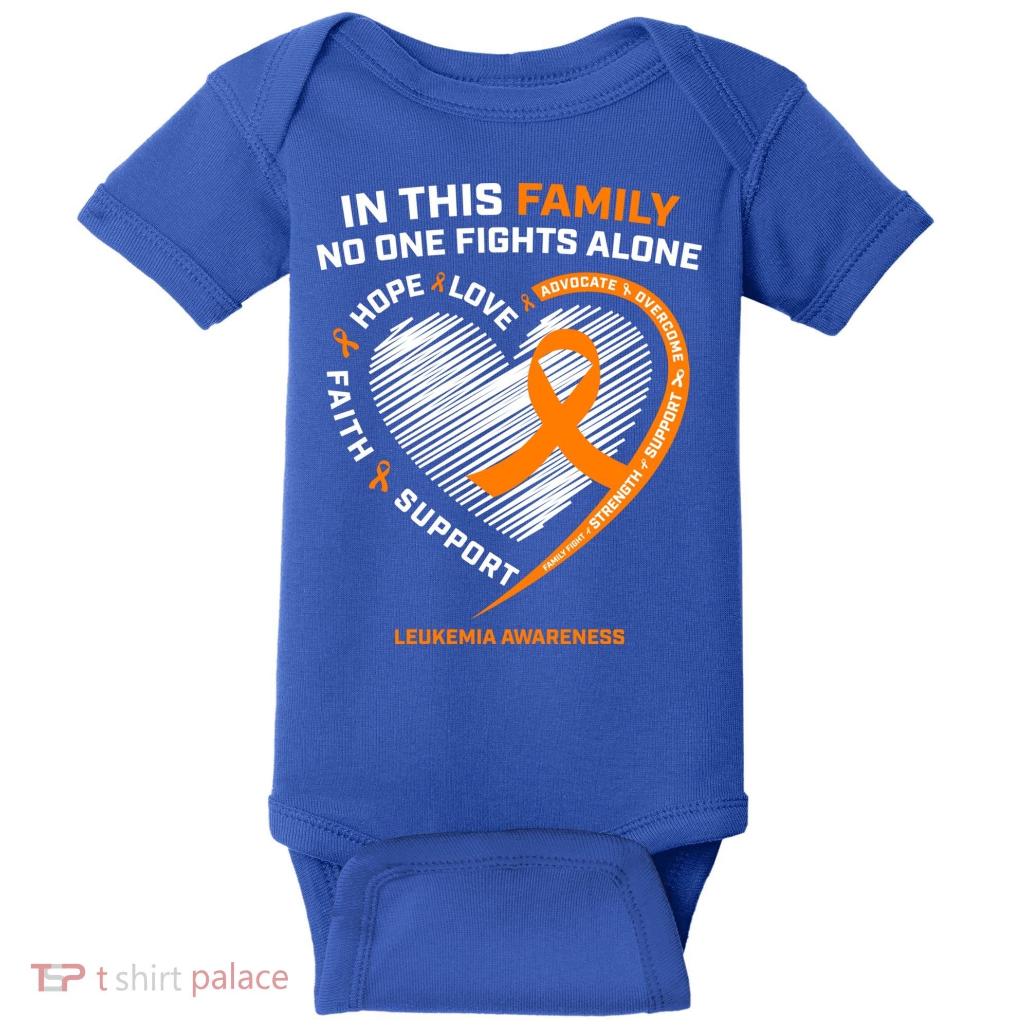 Family Fight Leukemia Awareness Products Gift Funny Gift Baby Bodysuit