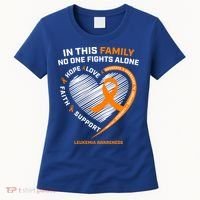 Family Fight Leukemia Awareness Products Gift Funny Gift Women's T-Shirt thumb 0