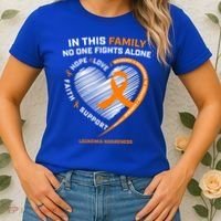 Family Fight Leukemia Awareness Products Gift Funny Gift Women's T-Shirt thumb 2
