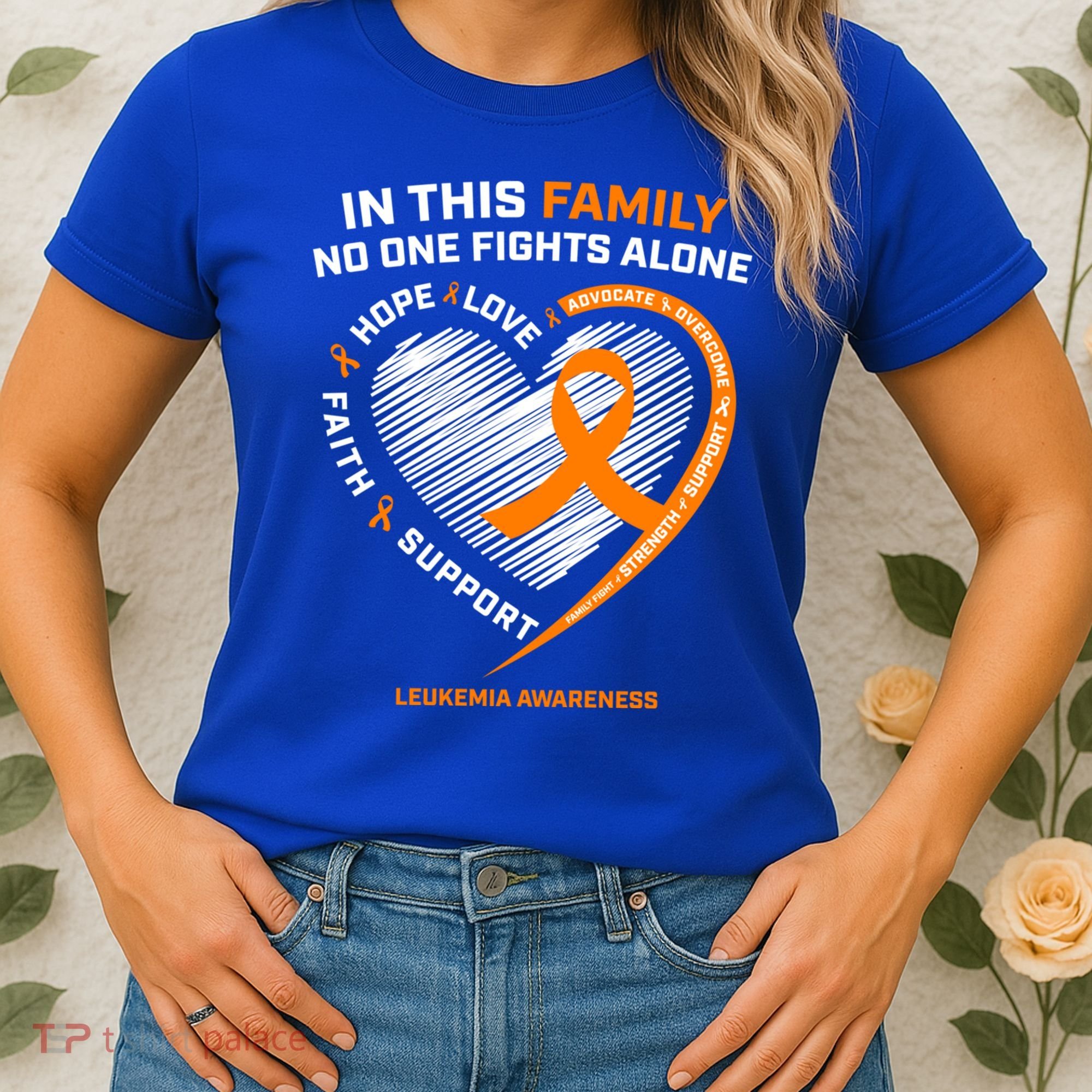 Family Fight Leukemia Awareness Products Gift Funny Gift Women's T-Shirt
