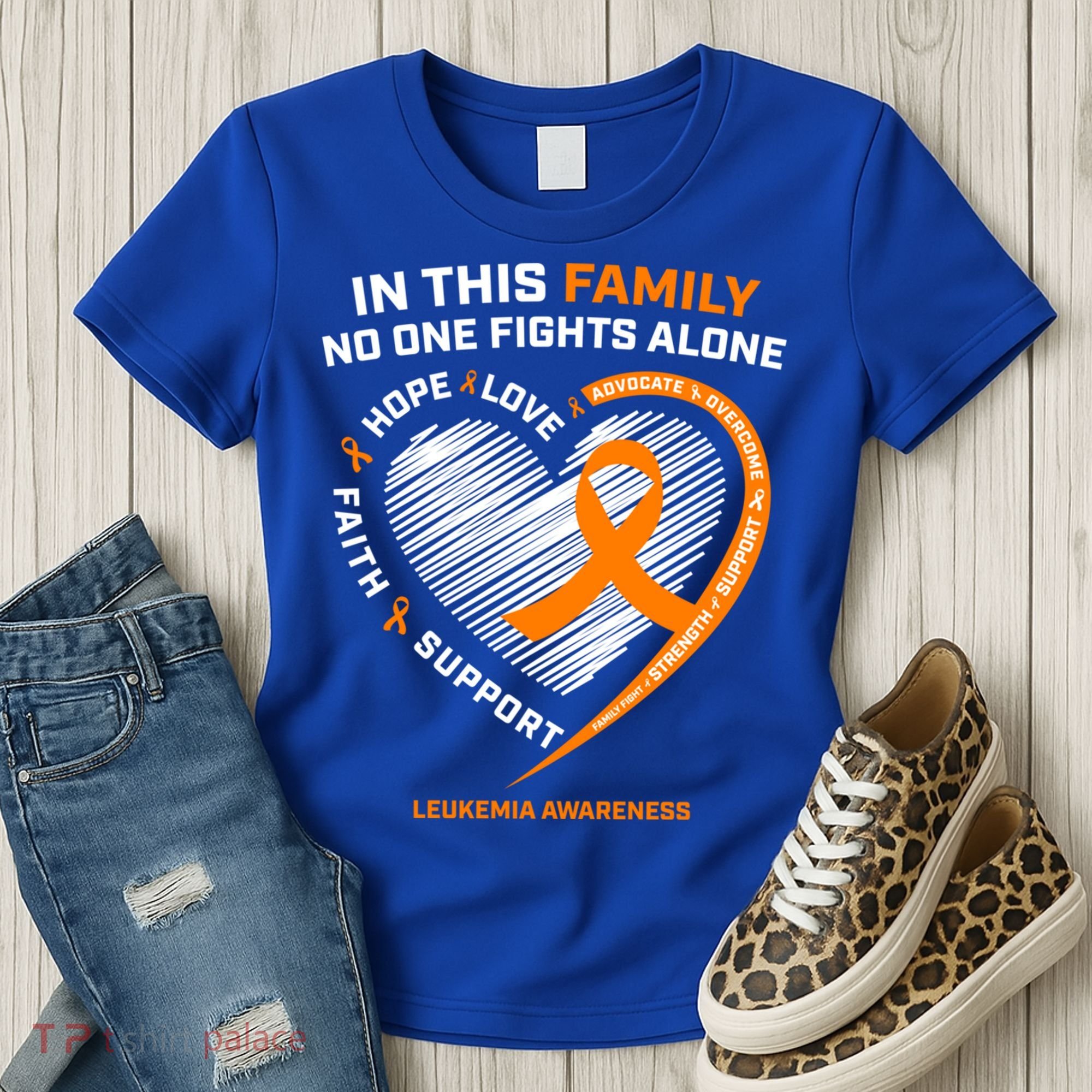 Family Fight Leukemia Awareness Products Gift Funny Gift Women's T-Shirt