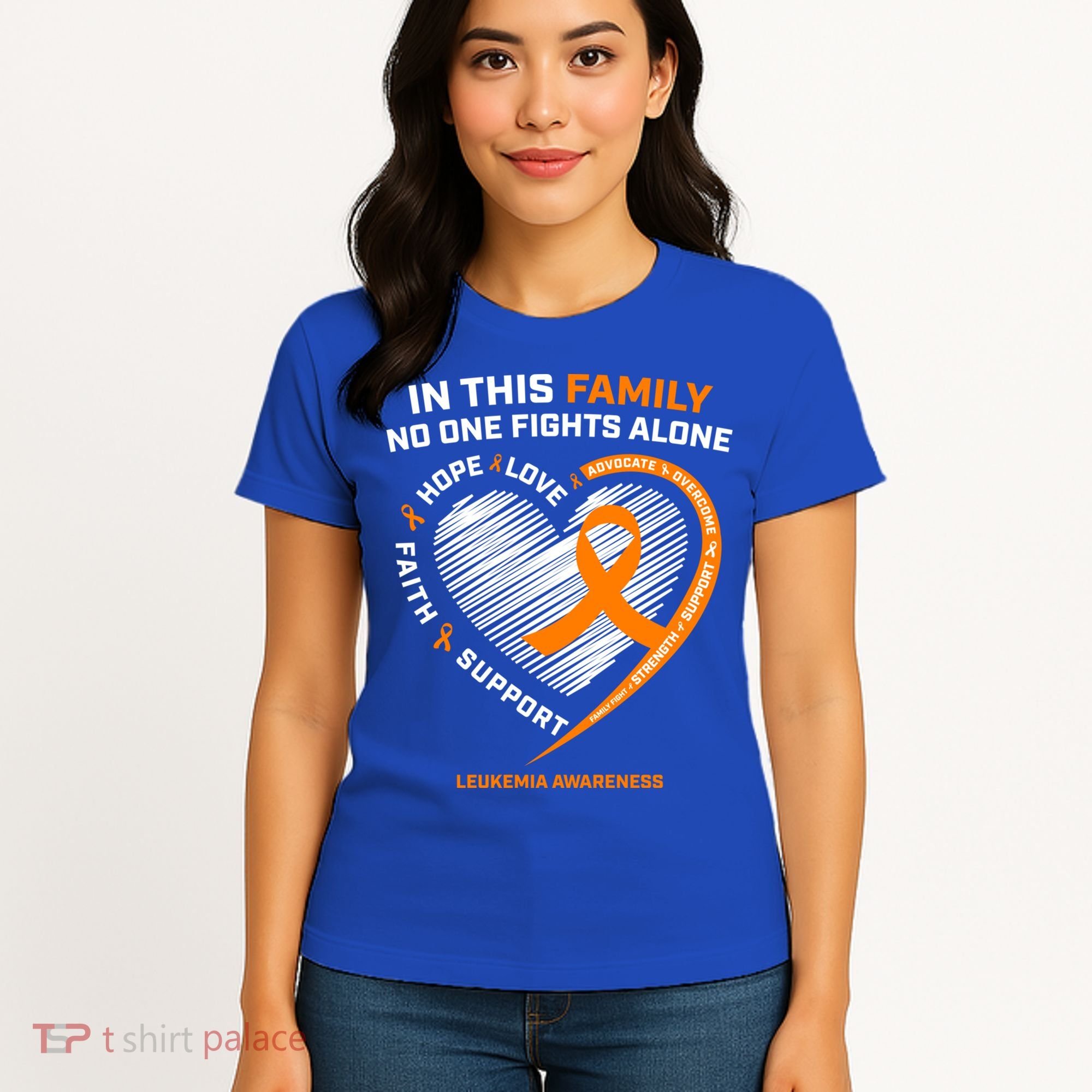 Family Fight Leukemia Awareness Products Gift Funny Gift Women's T-Shirt