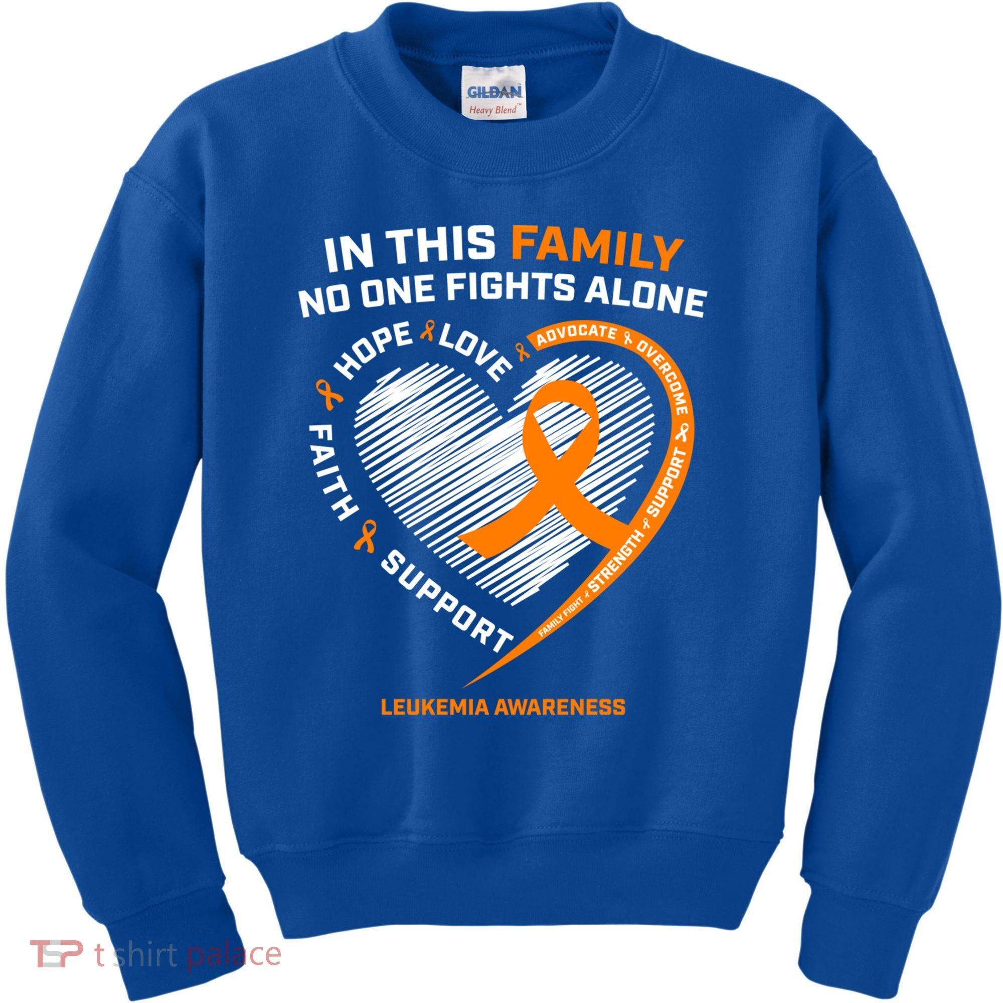 Family Fight Leukemia Awareness Products Gift Funny Gift Kids Sweatshirt
