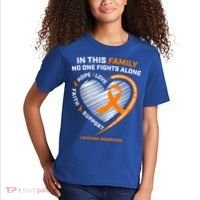 Family Fight Leukemia Awareness Products Gift Funny Gift Kids T-Shirt thumb 2