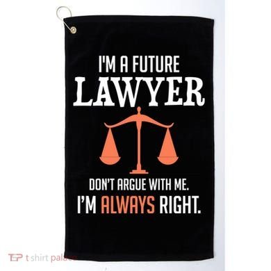 Funny Future Lawyer Law School Student Gift Golf Towel