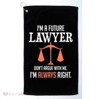 Funny Future Lawyer Law School Student Gift Golf Towel thumb 0
