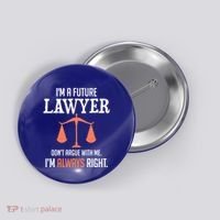 Funny Future Lawyer Law School Student Gift Button thumb 0