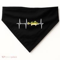 Fish Fishing Lovers Walleye Heartbeat For Freshwater Gift USA-Made Doggie Bandana thumb 0