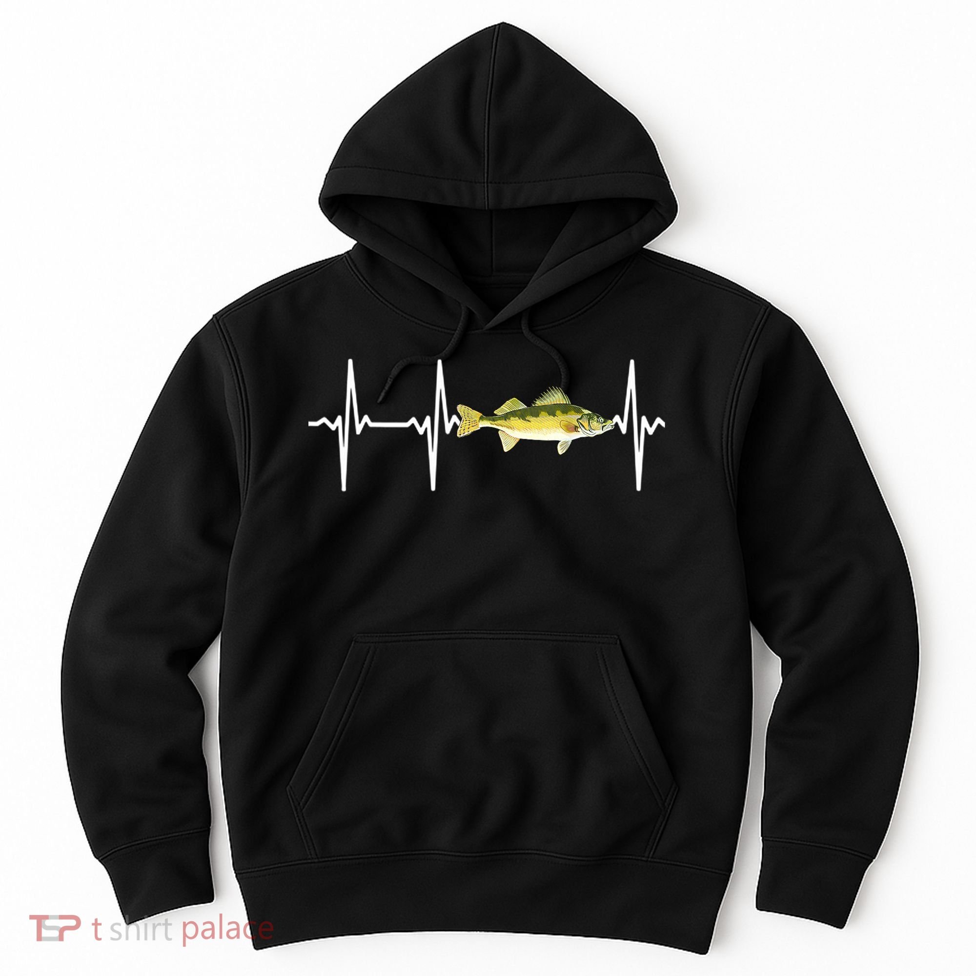 Fish Fishing Lovers Walleye Heartbeat For Freshwater Gift Hoodie