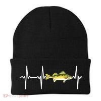 Fish Fishing Lovers Walleye Heartbeat For Freshwater Gift Beanie thumb 0