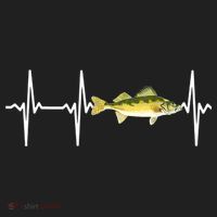 Fish Fishing Lovers Walleye Heartbeat For Freshwater Gift Beanie thumb 2