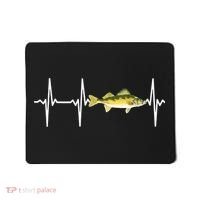 Fish Fishing Lovers Walleye Heartbeat For Freshwater Gift Mousepad thumb 0