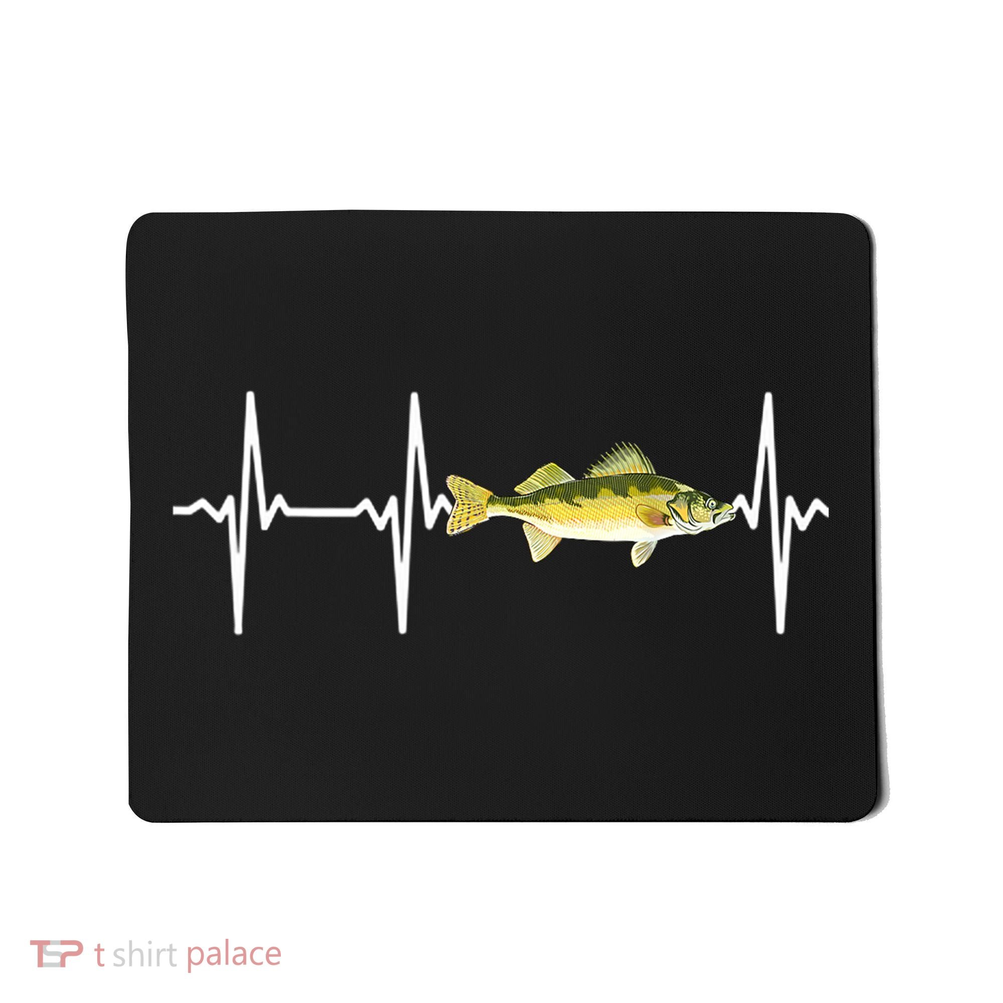 Fish Fishing Lovers Walleye Heartbeat For Freshwater Gift Mousepad