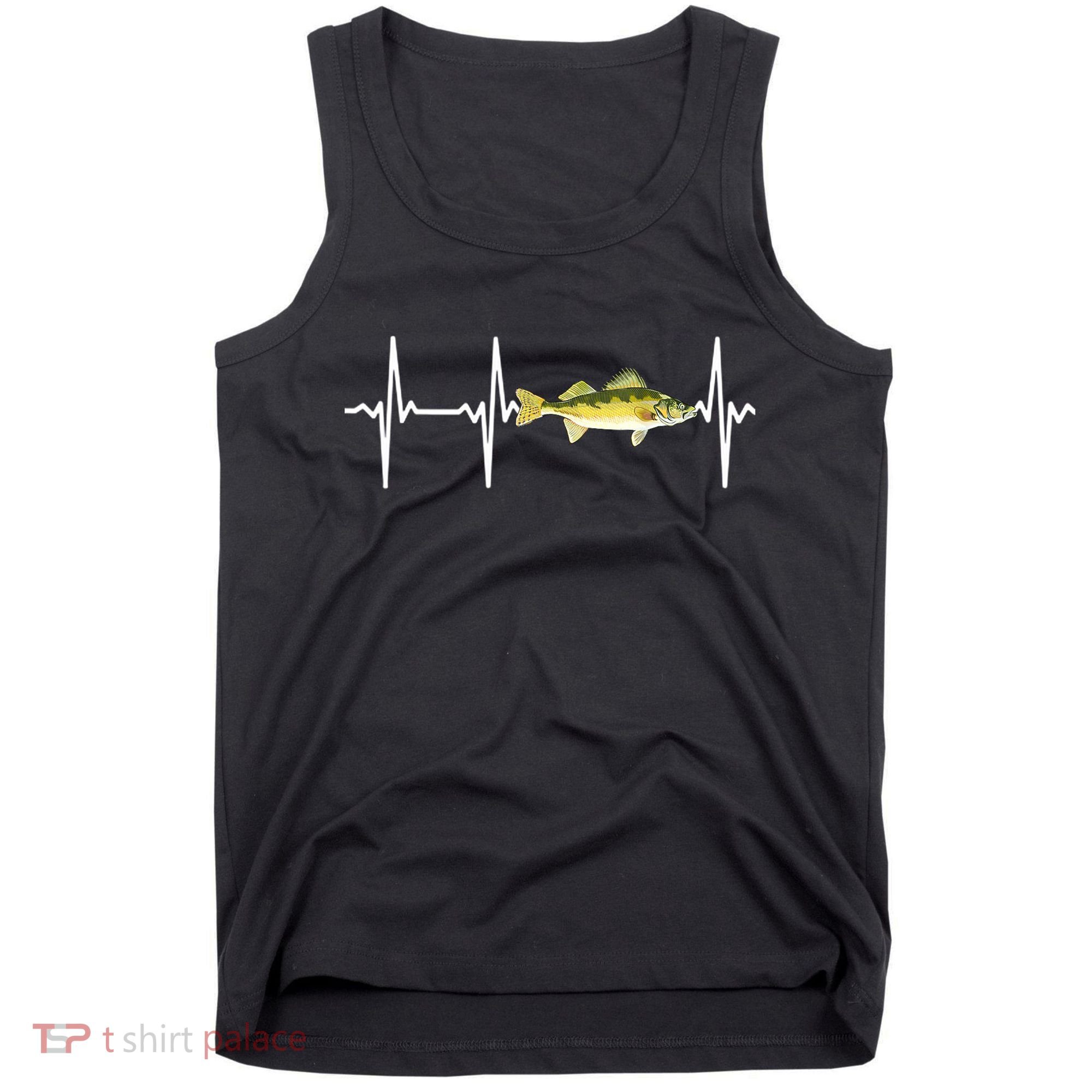 Fish Fishing Lovers Walleye Heartbeat For Freshwater Gift Tank Top