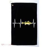 Fish Fishing Lovers Walleye Heartbeat For Freshwater Gift Golf Towel thumb 0