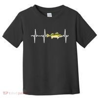 Fish Fishing Lovers Walleye Heartbeat For Freshwater Gift Toddler T-Shirt thumb 0