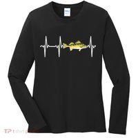 Fish Fishing Lovers Walleye Heartbeat For Freshwater Gift Women's Long Sleeve Shirt thumb 0