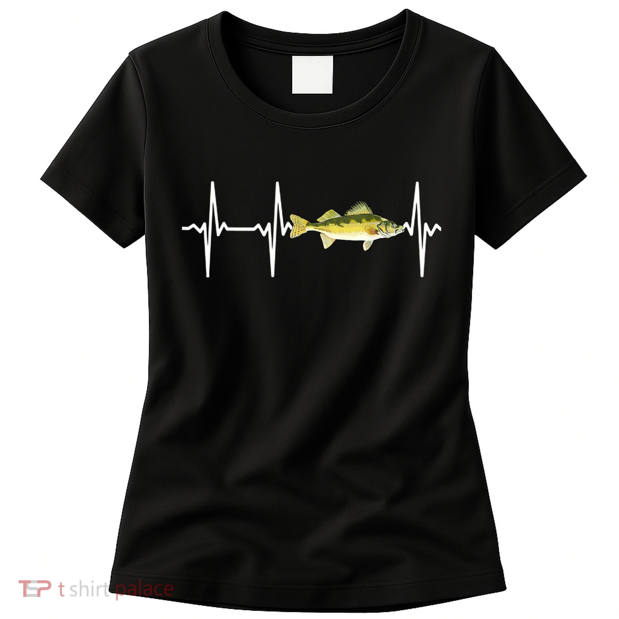 Fish Fishing Lovers Walleye Heartbeat For Freshwater Gift Women's T-Shirt
