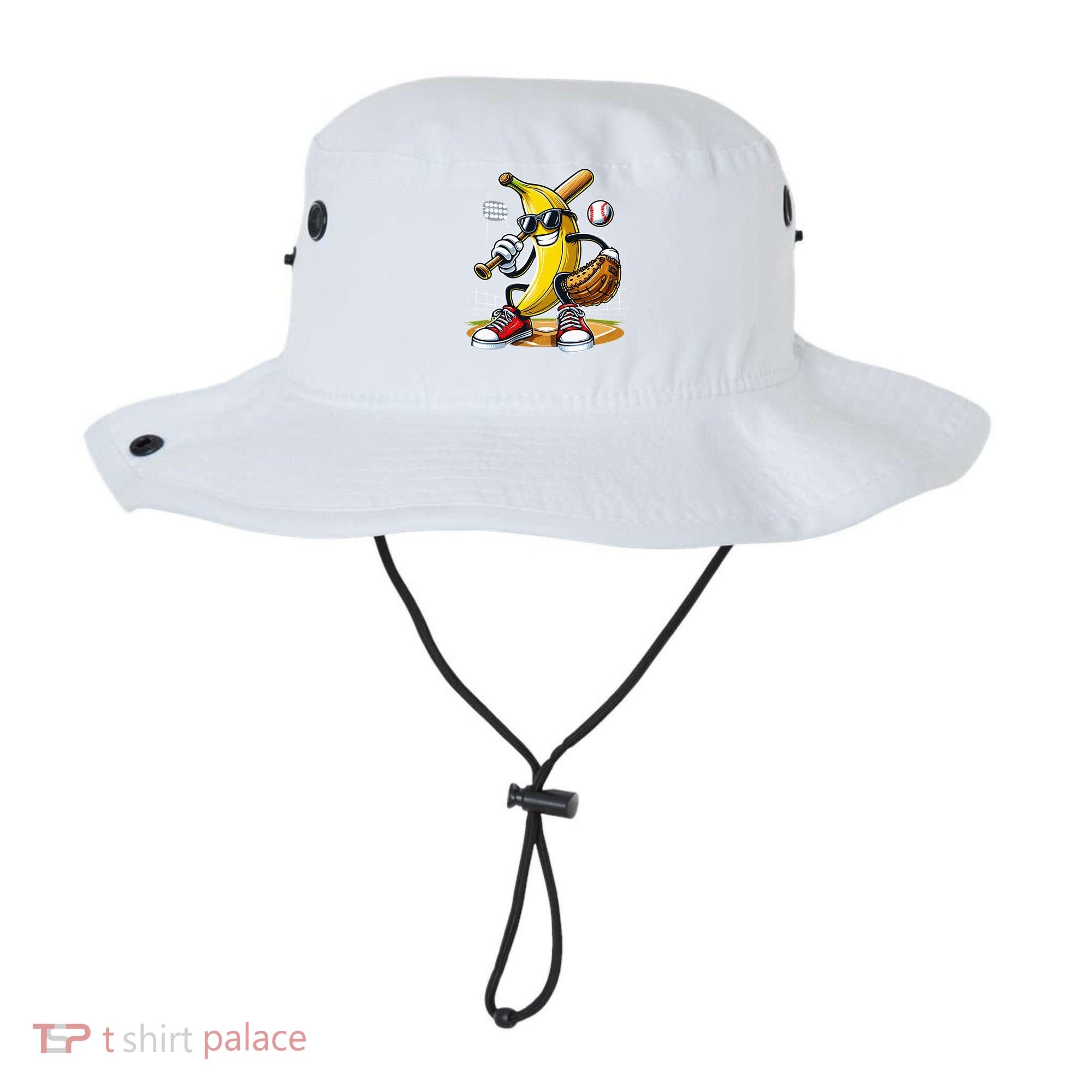 Funny Fruit Lover Banana Playing Baseball Bucket Hat