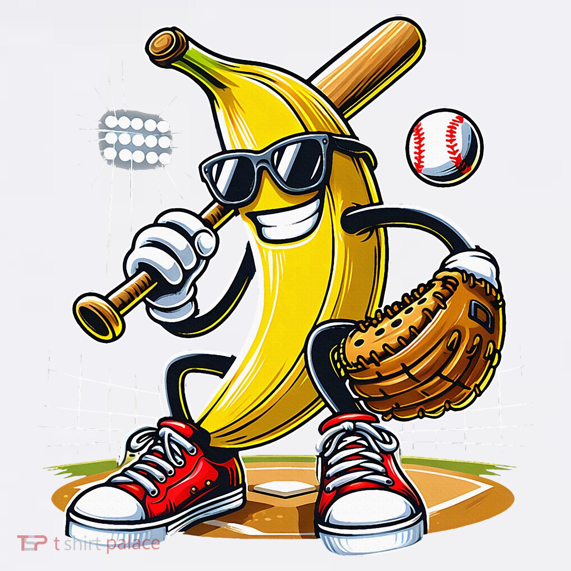 Funny Fruit Lover Banana Playing Baseball Women's Hoodie