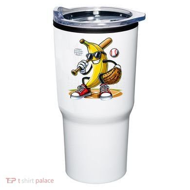 Funny Fruit Lover Banana Playing Baseball Tumbler