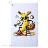 Funny Fruit Lover Banana Playing Baseball Golf Towel thumb 0