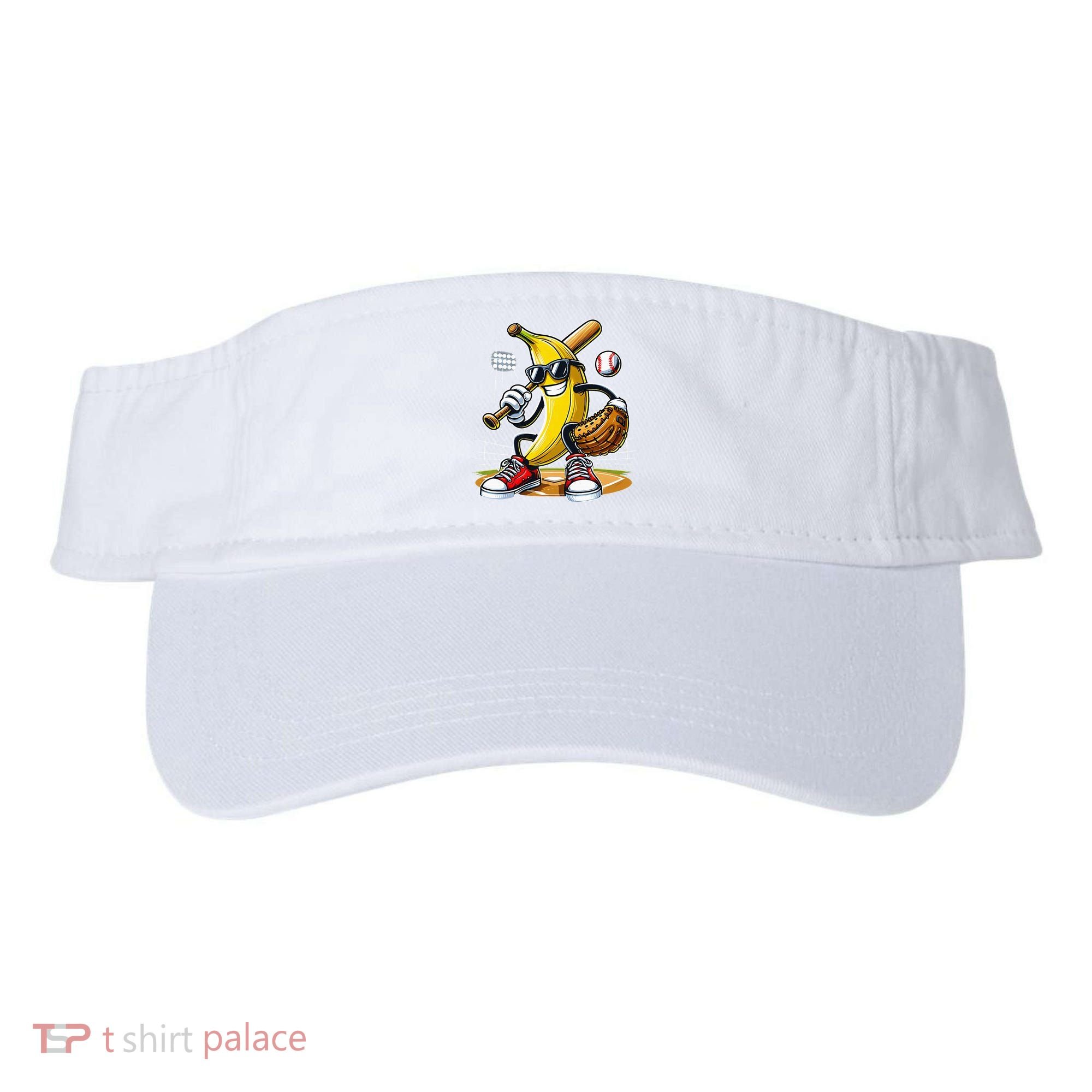 Funny Fruit Lover Banana Playing Baseball Visor