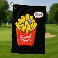 French Fries Lover Fast Food Eater  Golf Towel thumb 1
