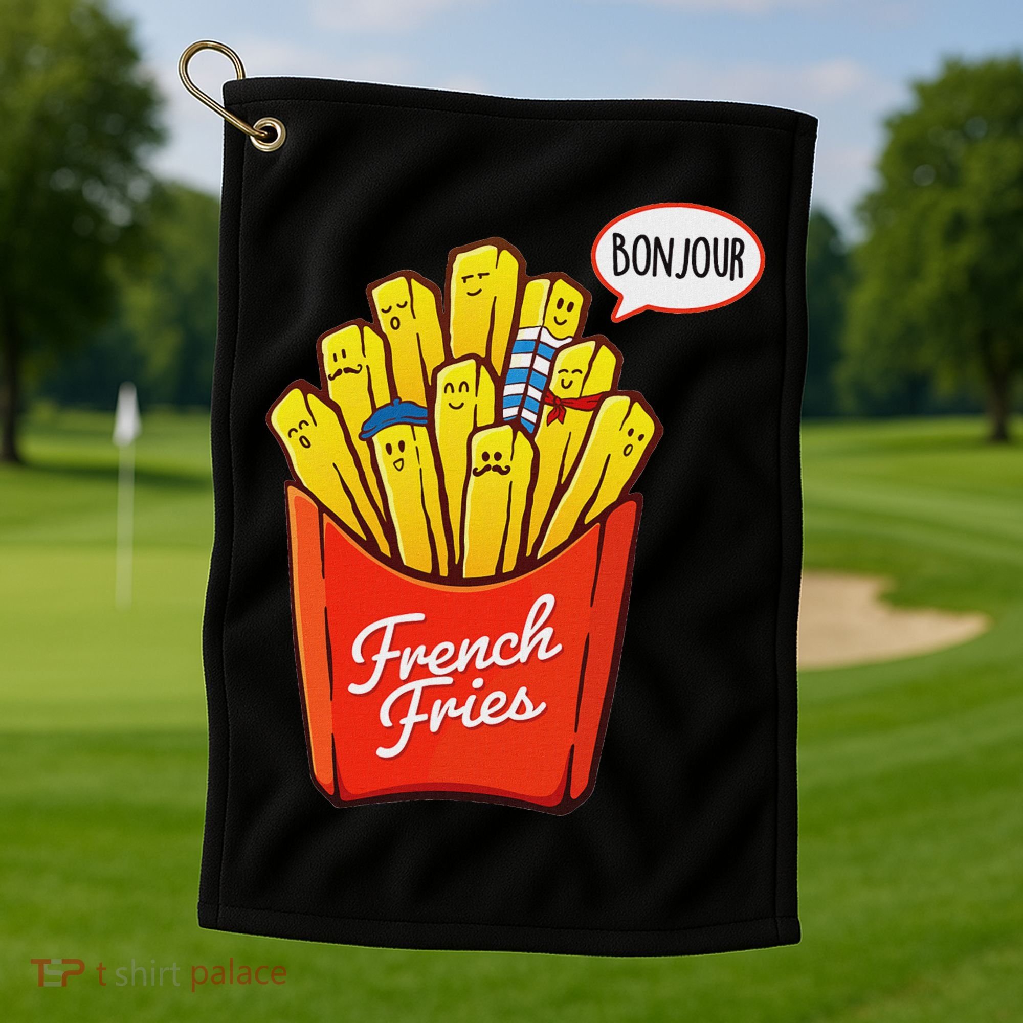 French Fries Lover Fast Food Eater  Golf Towel