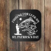 Fishing for luck on St. Patrick's Day Trout Fly Fishing Lake Coaster thumb 0