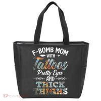 Funny FBomb Mom With Tattoos Pretty Eyes And Thick Thighs Tote Bag thumb 0