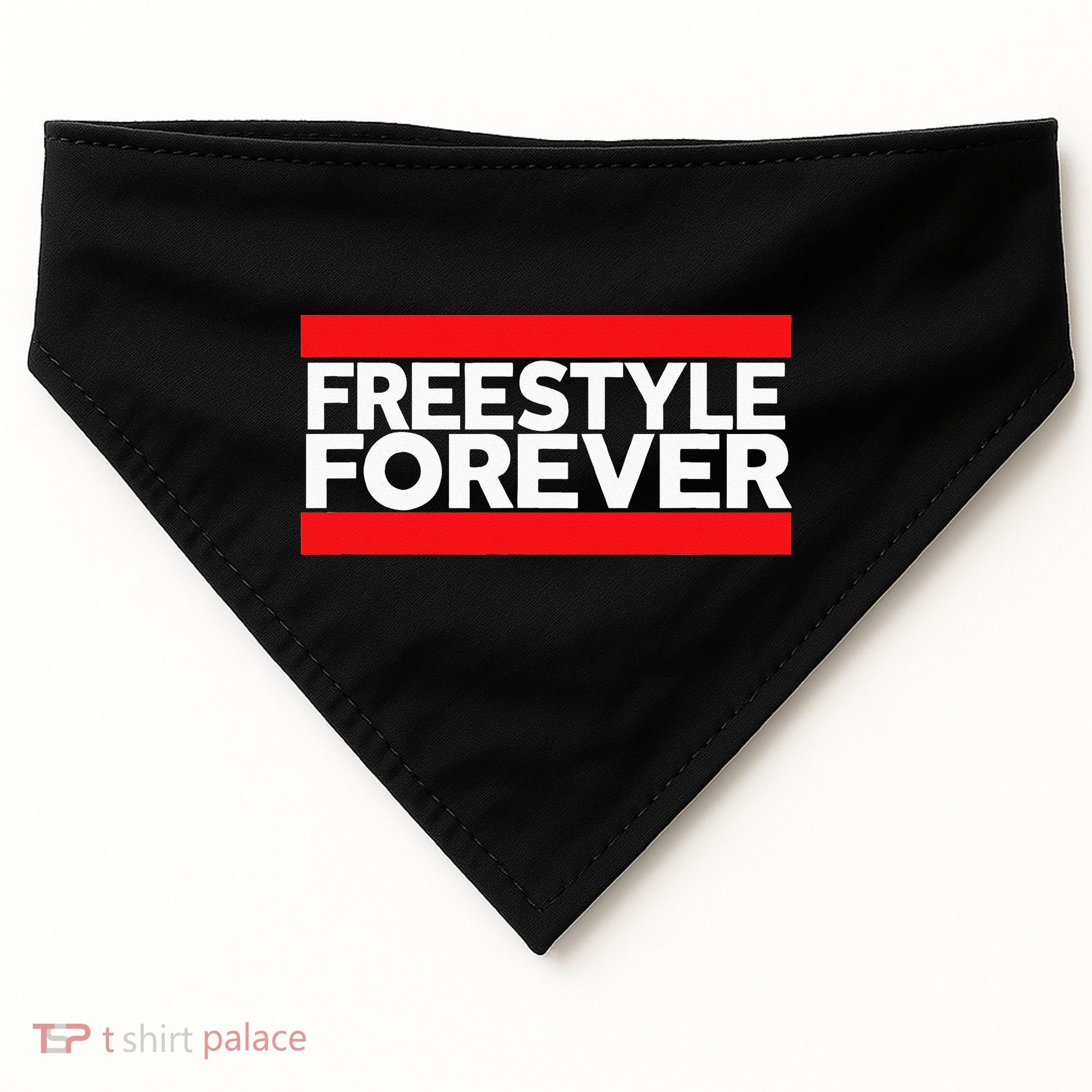 Freestyle Forever Music Fan 80s Retro Rap Style Graphic USA-Made Doggie Bandana