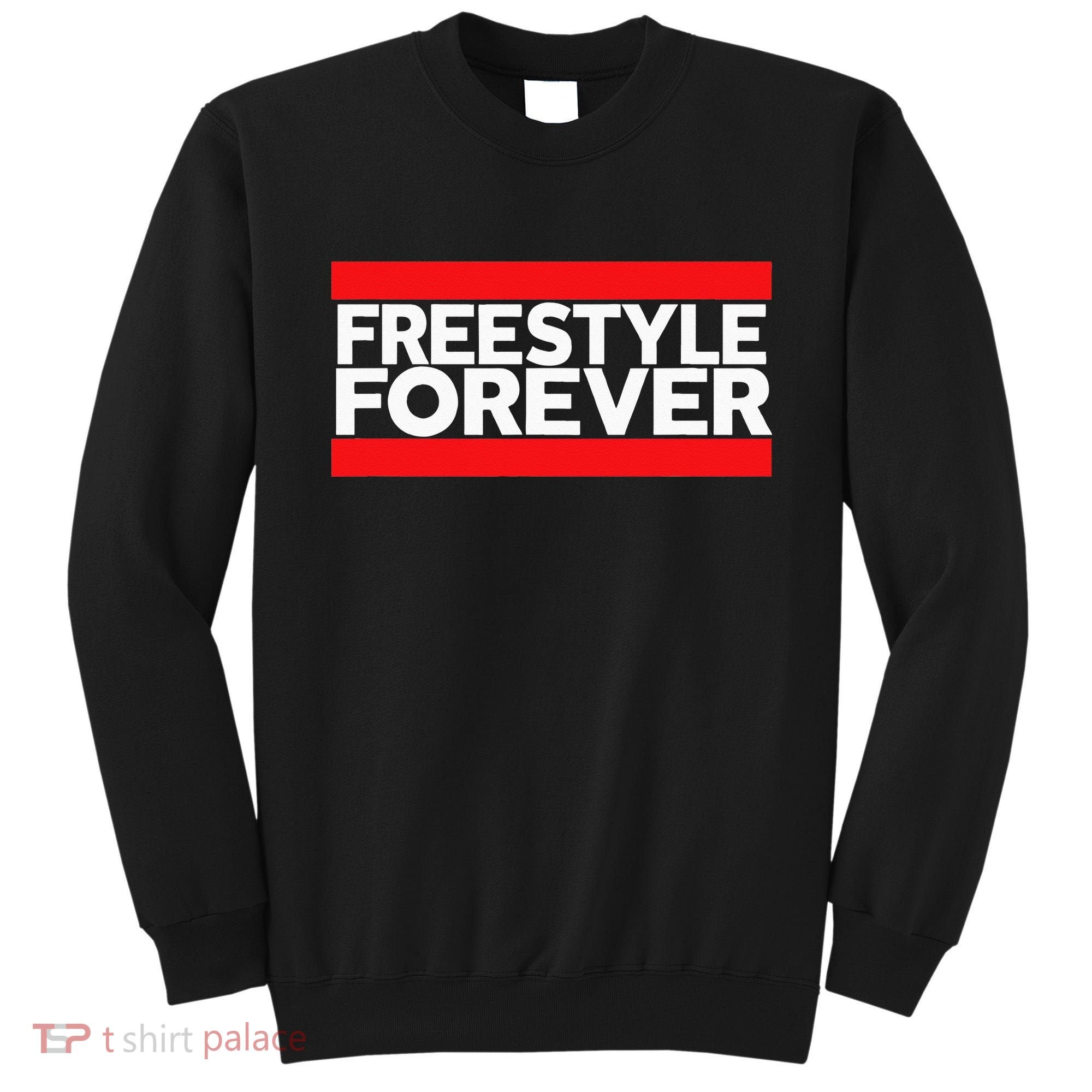 Freestyle Forever Music Fan 80s Retro Rap Style Graphic Sweatshirt