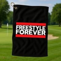 Freestyle Forever Music Fan 80s Retro Rap Style Graphic Golf Towel thumb 1