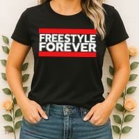 Freestyle Forever Music Fan 80s Retro Rap Style Graphic Women's T-Shirt thumb 2