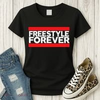 Freestyle Forever Music Fan 80s Retro Rap Style Graphic Women's T-Shirt thumb 3
